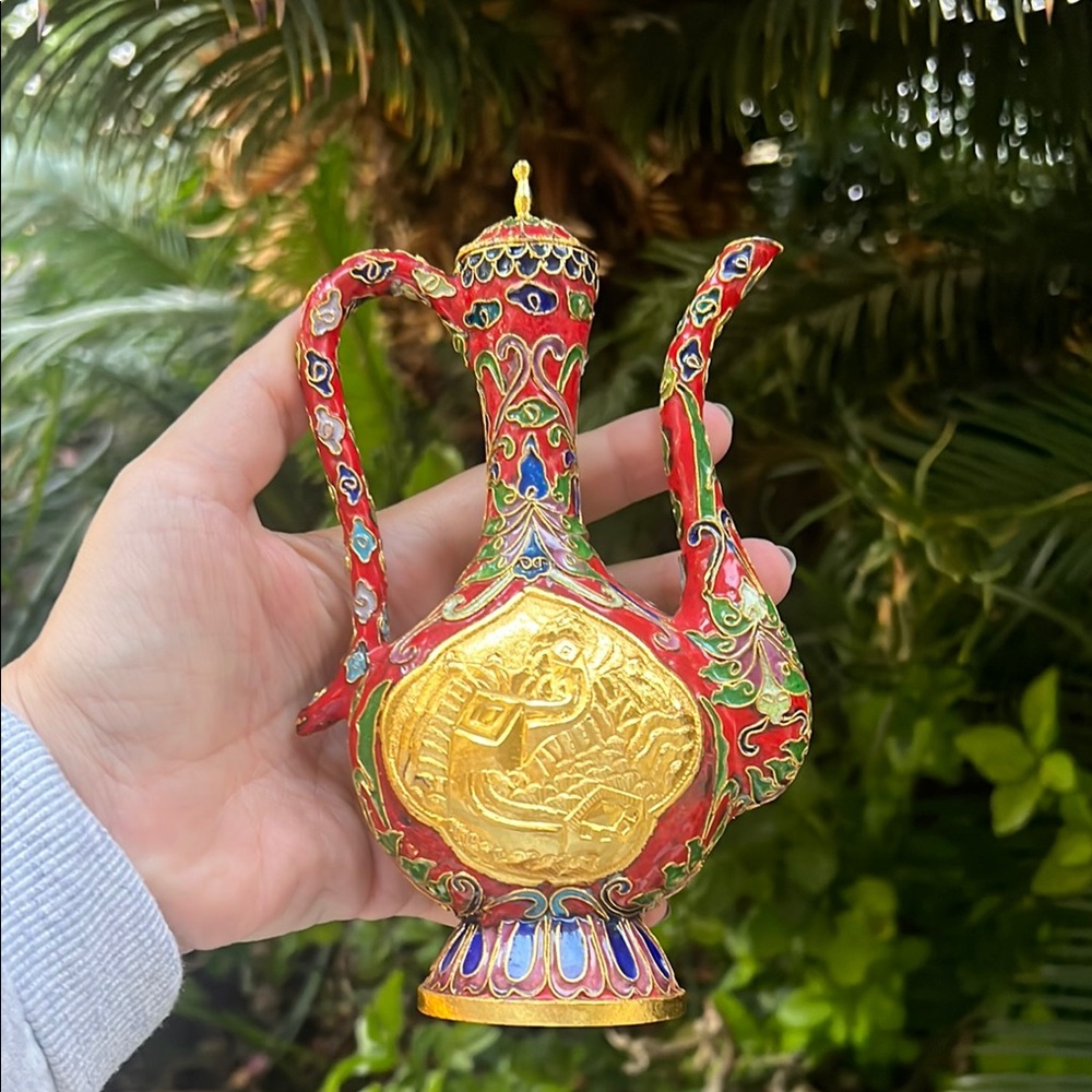 Vintage Decorative Cloisonné Pitcher